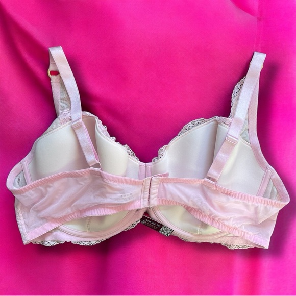 Adore Me Bonnie Pink Floral Mesh Lace Contour Balconette Underwire Plus Size Bra - Picture 8 of 11